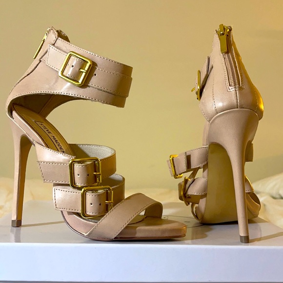 STEVE MADDEN Madlyn Heels, Nude, US Size 6, Leather **Never Worn, Original Box** - Picture 2 of 13